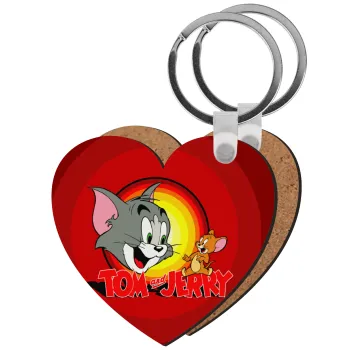 Tom and Jerry, Μπρελόκ Ξύλινο καρδιά MDF