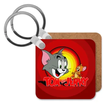 Tom and Jerry, Μπρελόκ Ξύλινο τετράγωνο MDF