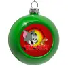 Green Christmas tree ornament bauble 8cm