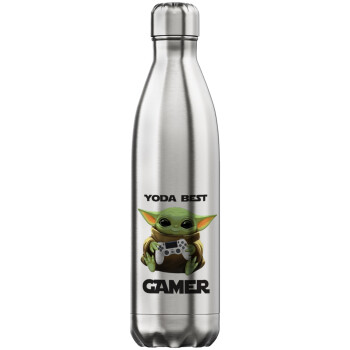 Yoda Best Gamer, Inox (Stainless steel) hot metal mug, double wall, 750ml