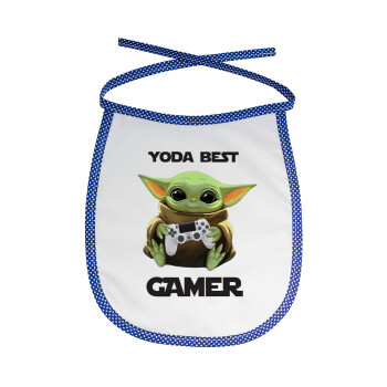 Yoda Best Gamer, Σαλιάρα μωρού αλέκιαστη με κορδόνι Μπλε