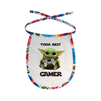 Yoda Best Gamer, Σαλιάρα μωρού αλέκιαστη με κορδόνι Χρωματιστή