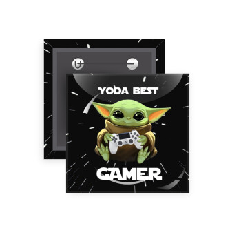 Yoda Best Gamer, Κονκάρδα παραμάνα τετράγωνη 5x5cm