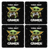 Yoda Best Gamer, ΣΕΤ 4 Σουβέρ ξύλινα τετράγωνα