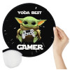 Yoda Best Gamer, Βεντάλια υφασμάτινη αναδιπλούμενη με θήκη (20cm)