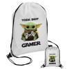 Yoda Best Gamer, Τσάντα πουγκί με μαύρα κορδόνια 45χ35cm (1 τεμάχιο)