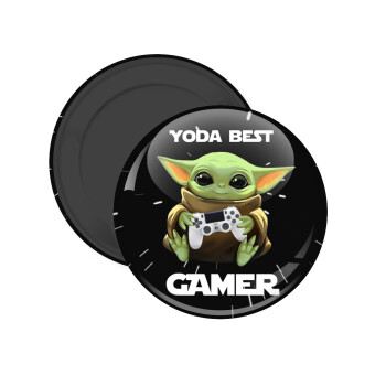 Yoda Best Gamer, Μαγνητάκι ψυγείου στρογγυλό διάστασης 5cm