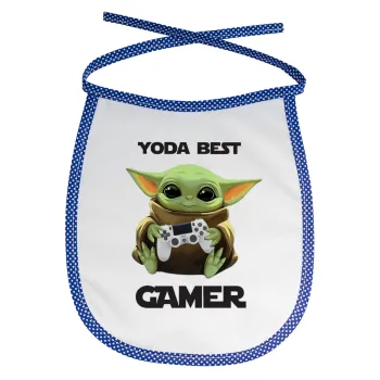 Yoda Best Gamer, Σαλιάρα μωρού αλέκιαστη με κορδόνι Μπλε