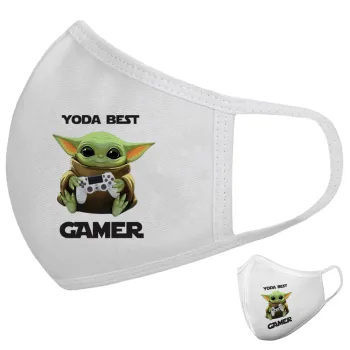Yoda Best Gamer, Μάσκα υφασμάτινη υψηλής άνεσης παιδική (Δώρο πλαστική θήκη)