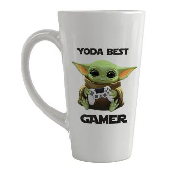 Yoda Best Gamer, Κούπα κωνική Latte Μεγάλη, κεραμική, 450ml