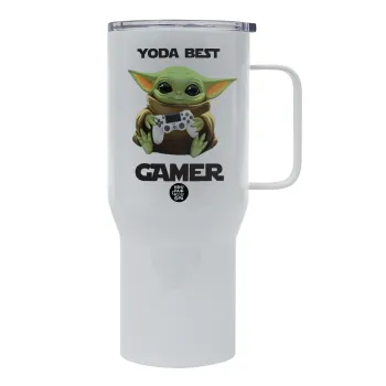 Yoda Best Gamer, Tumbler με καπάκι, διπλού τοιχώματος (θερμό) 750L