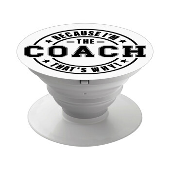 Because i'm the Coach, Phone Holders Stand  White Hand-held Mobile Phone Holder