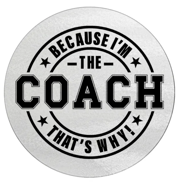 Because i'm the Coach — Επιφάνεια κοπής γυάλινη στρογγυλή (30cm)