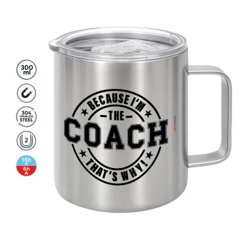 Because i'm the Coach, Mug Stainless steel double wall 300ml