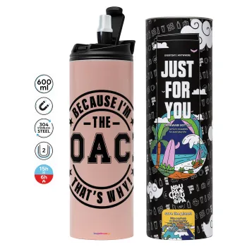 Because i'm the Coach, Tumbler stainless steel PINK 600ml