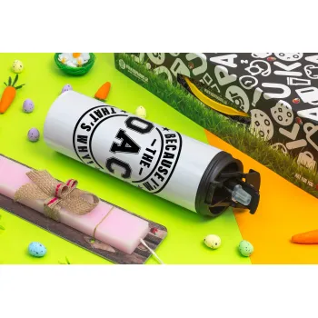 Because i'm the Coach, Easter candle,Travel Tumbler 2 Lids, with metal straw & cleaning brush & aromatic flat candle (30cm) (PINK)