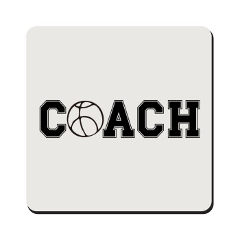 Basketball Coach, Τετράγωνο μαγνητάκι ξύλινο 9x9cm