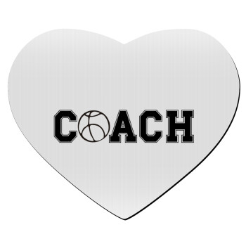 Basketball Coach, Mousepad καρδιά 23x20cm