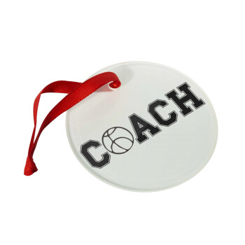Basketball Coach, Χριστουγεννιάτικο στολίδι γυάλινο 9cm