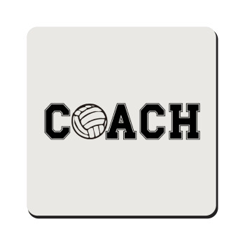 Volleyball Coach, Τετράγωνο μαγνητάκι ξύλινο 9x9cm