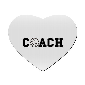 Volleyball Coach, Mousepad καρδιά 23x20cm