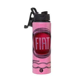 FIAT 500, Metallic water bottle with safety lid, 850ml aluminum