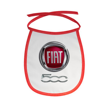 FIAT 500, Σαλιάρα μωρού αλέκιαστη με κορδόνι Κόκκινη