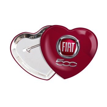 FIAT 500, Κονκάρδα παραμάνα καρδιά (57x52mm)