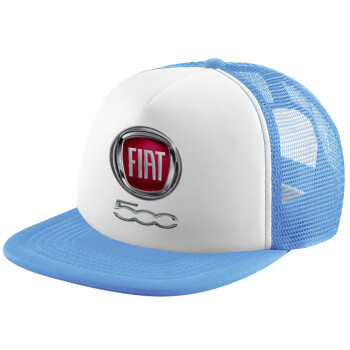 FIAT 500, Καπέλο Soft Trucker με Δίχτυ Γαλάζιο/Λευκό