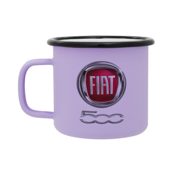 FIAT 500, Κούπα Μεταλλική εμαγιέ ΜΑΤ Light Pastel Purple 360ml