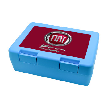 FIAT 500, Children's cookie container LIGHT BLUE 185x128x65mm (BPA free plastic)