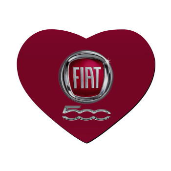 FIAT 500, Mousepad καρδιά 23x20cm