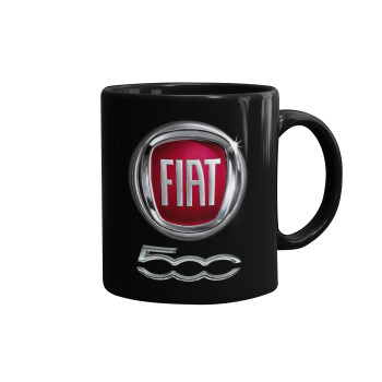 FIAT 500, Κούπα Μαύρη, κεραμική, 330ml