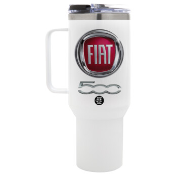 FIAT 500, Mega Stainless steel Tumbler with lid, double wall 1,2L