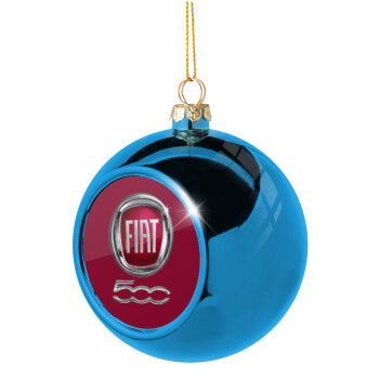 FIAT 500, Χριστουγεννιάτικη μπάλα δένδρου Μπλε 8cm