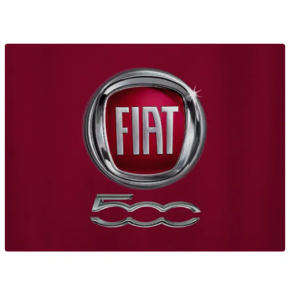 FIAT 500 — Επιφάνεια κοπής γυάλινη (38x28cm)