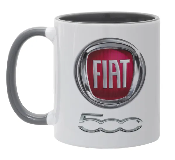 FIAT 500 — Mug colored grey, ceramic, 330ml