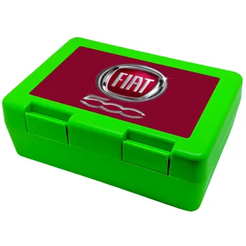 FIAT 500, Children's cookie container GREEN 185x128x65mm (BPA free plastic)