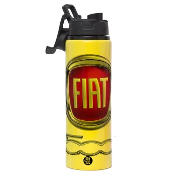 FIAT 500, Μεταλλικό παγούρι νερού με καπάκι ασφαλείας, αλουμινίου 850ml