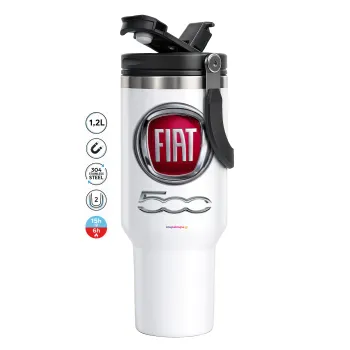 FIAT 500, Mega Stainless steel Tumbler with lid, double wall 1,2L