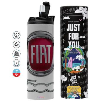 FIAT 500, Tumbler stainless steel GREY 600ml