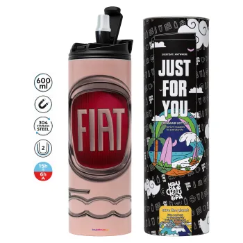 FIAT 500, Tumbler stainless steel PINK 600ml