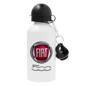FIAT 500, Μεταλλικό παγούρι νερού, Λευκό, αλουμινίου 500ml