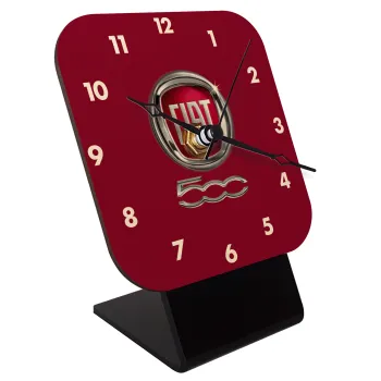 FIAT 500, Quartz Table clock in natural wood (10cm)