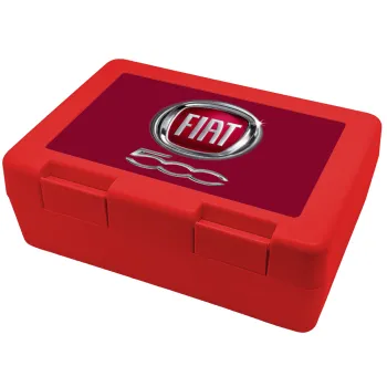 FIAT 500, Children's cookie container RED 185x128x65mm (BPA free plastic)