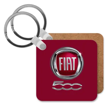 FIAT 500, Μπρελόκ Ξύλινο τετράγωνο MDF