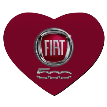 FIAT 500, Mousepad καρδιά 23x20cm