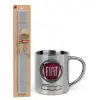 Easter Set, metallic thermal cup (300ml) & Easter aromatic flat candle (30cm) (GRAY)