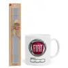 Easter Set, Ceramic Cup (330ml) & Easter aromatic flat candle (30cm) (GRAY)