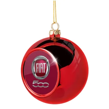 FIAT 500, Christmas tree ball Red 8cm